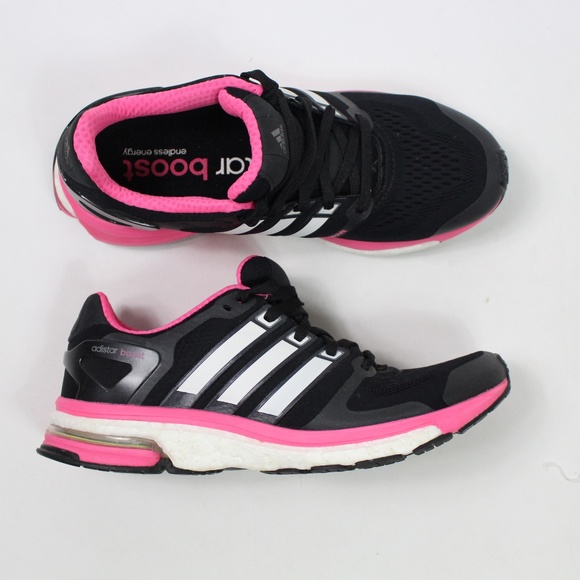 adidas womens shoes black and pink